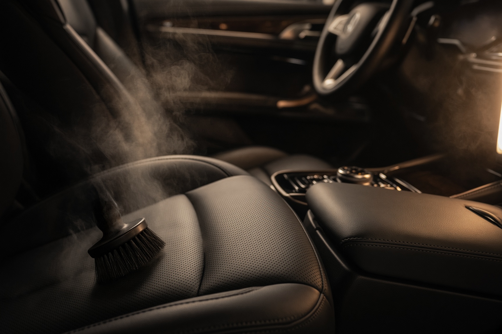 Interior leather detailing in progress